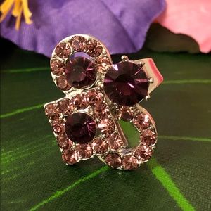 Purple Rhinestones Ring